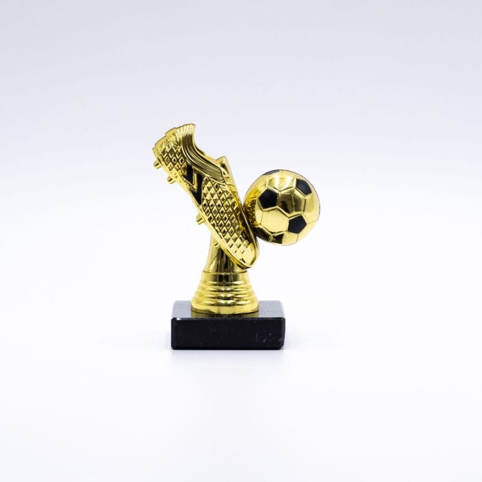 Statuette - Fodboldstøvle - Guld - Hjortlund & Bøgh Gravering - Fodboldstovle guld