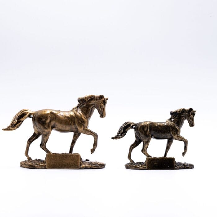 Statuette - Hest - Hjortlund & Bøgh Gravering - hest mork samlet