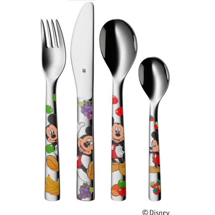 Mickey Mouse - Porcelæns sæt - 6 dele - Hjortlund & Bøgh Gravering - Bestik Mickey Mouse farve