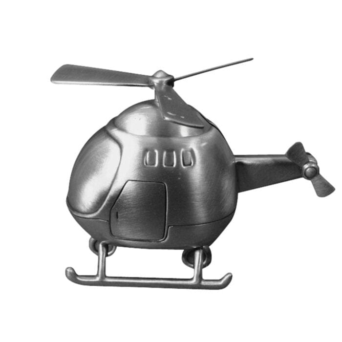 Sparebøsse - Helikopter - Hjortlund & Bøgh Gravering - Helikopter gra