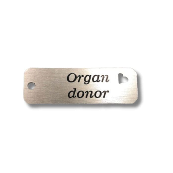 Nøglering med hjerte - Organ donor - Hjortlund & Bøgh Gravering - noglering organdonor