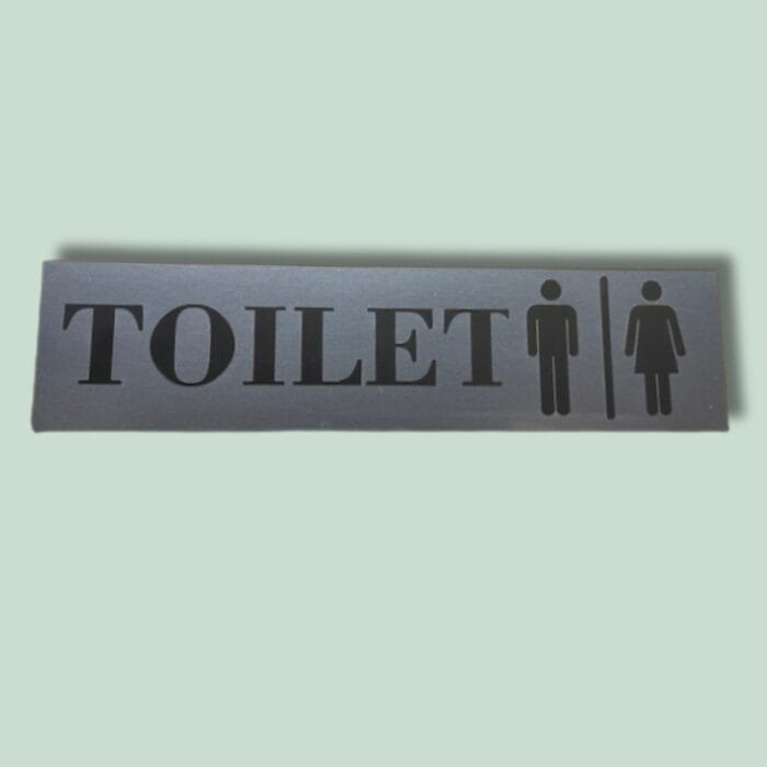 Toiletskilt med Piktogrammer - Hjortlund & Bøgh Gravering - TOILET SKILT PIGTOGRAMMER PLASTIK