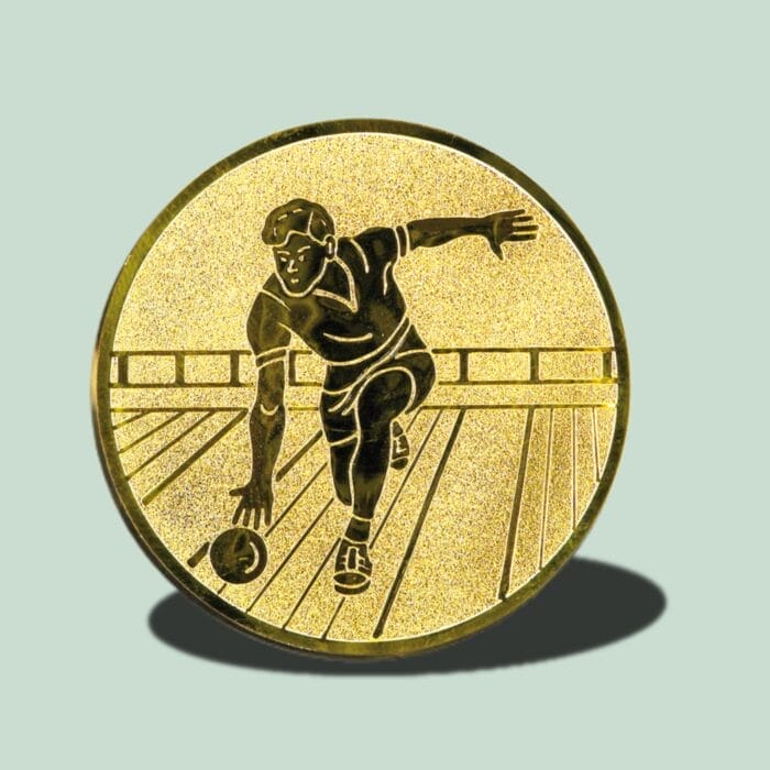 Emblem - Bowling - Mand - Hjortlund & Bøgh Gravering - EMBLEM12 BOWLING GULD