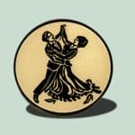 Dansende par på guldmedalje