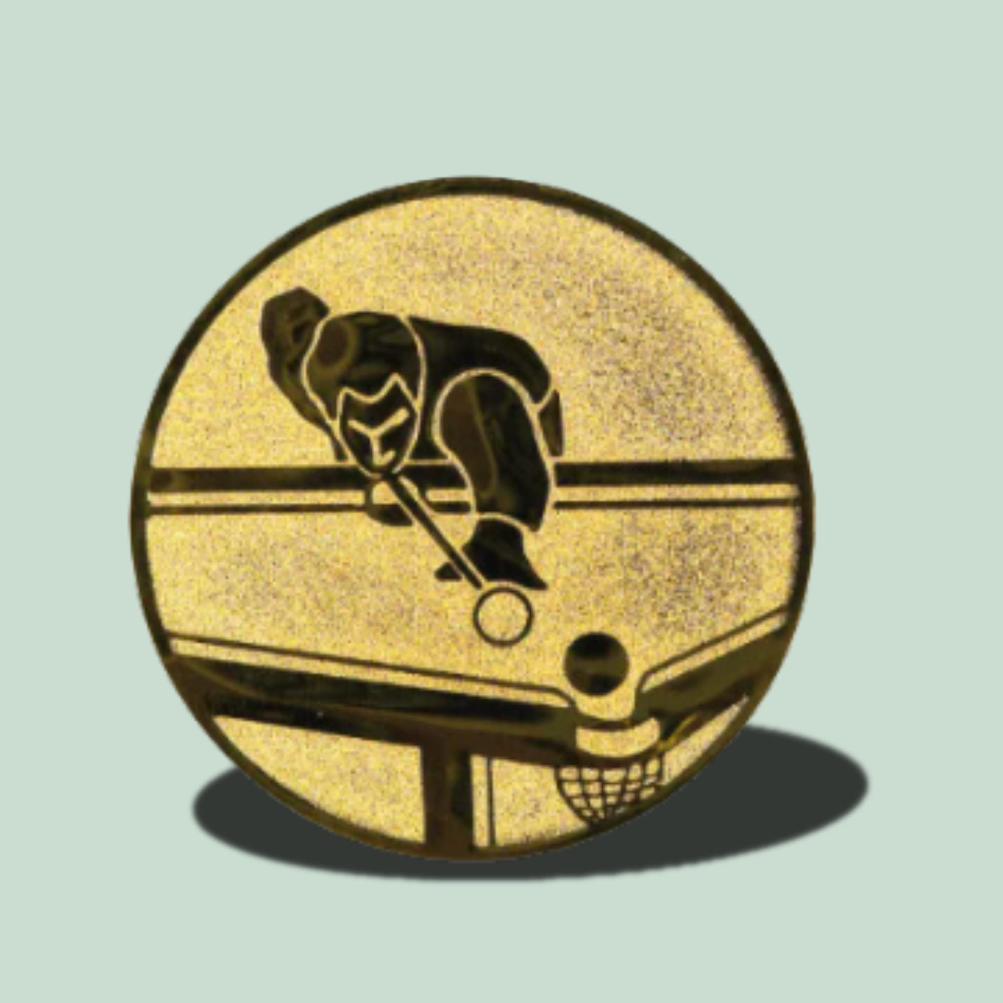 EMBLEM8 - BILLIARD Guldmedalje med ishockeyspiller og mål