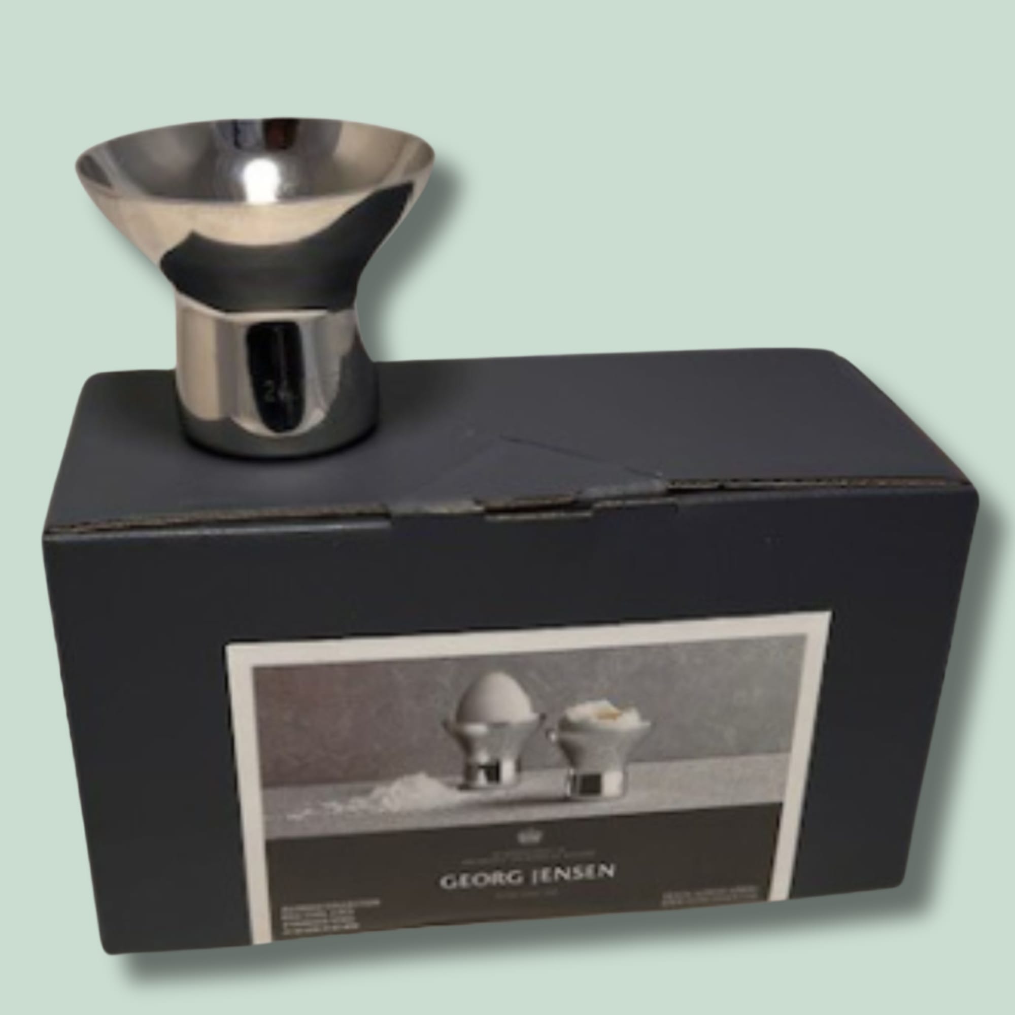 GJ - ÆGGEBÆGER Georg Jensen æggebæger på sort æske