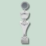 Sølv trofæ på grøn baggrund