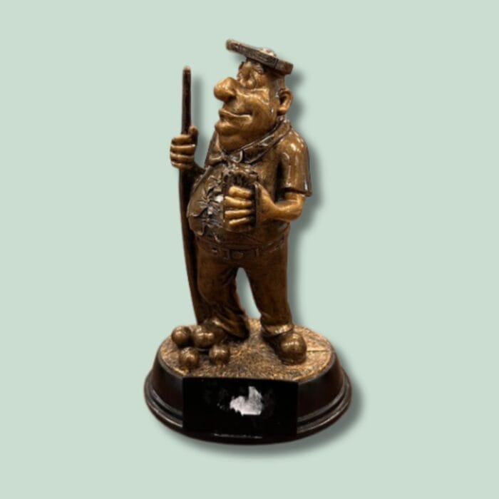 Statuette - "Sejr" Billiard - Hjortlund & Bøgh Gravering - FODNOTEN 35 MED GROeN
