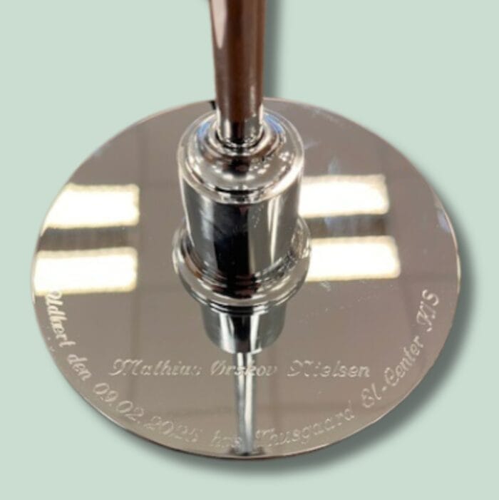 Gravering af lampe - Billede 1