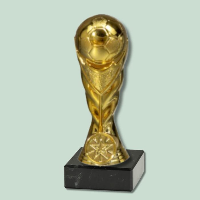 Statuette - Fodbold på guld søjle - Billede 1